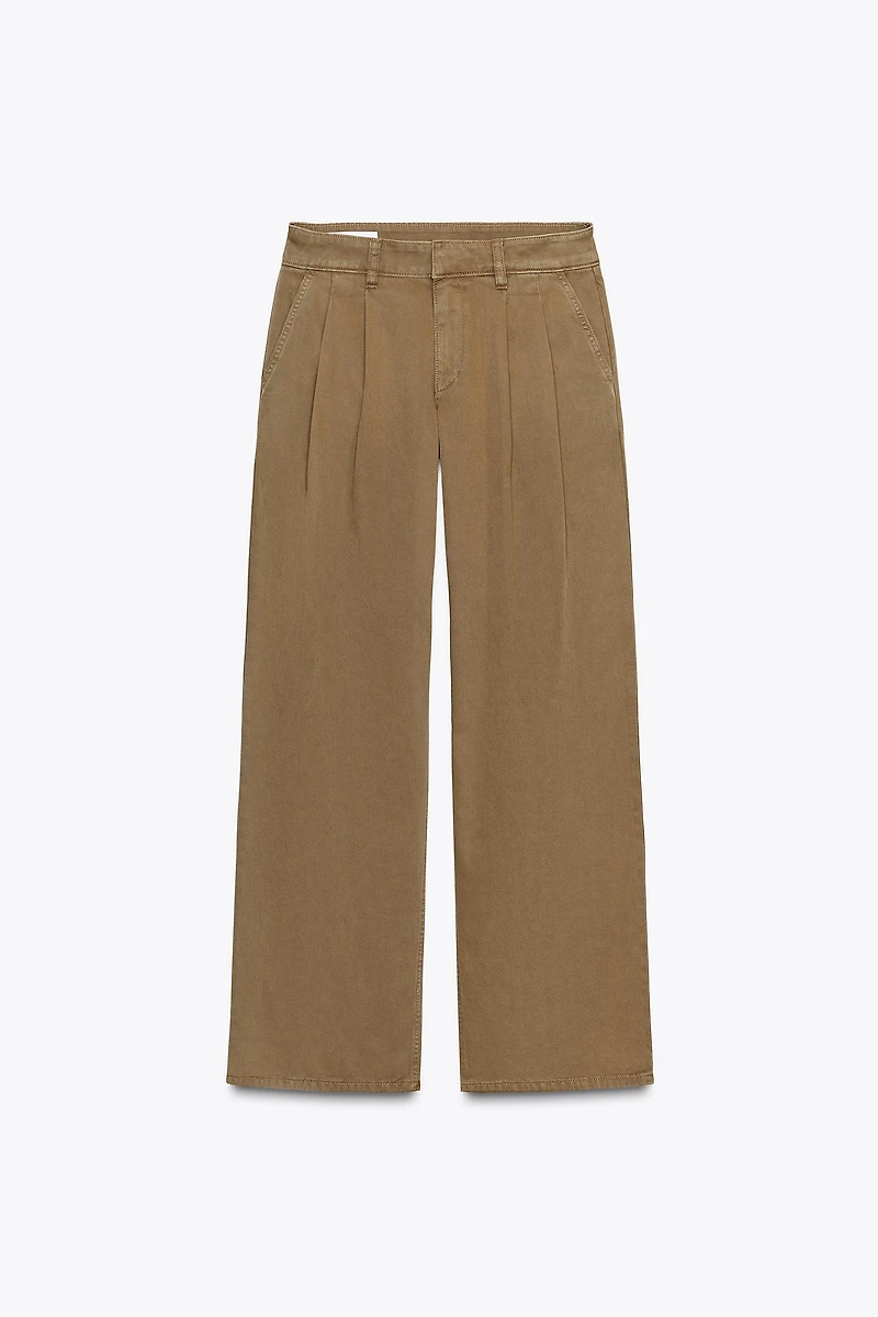 LOW-RISE CHINO PANTS