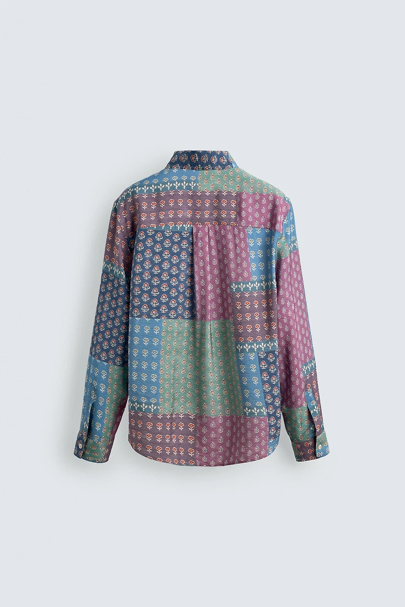 CHEMISE RELAXED FIT À IMPRIMÉ PATCHWORK