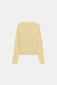 BEADED TEXTURED KNIT JACKET