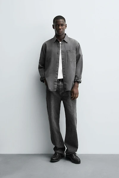 WASHED TWILL TEXTURED SHIRT