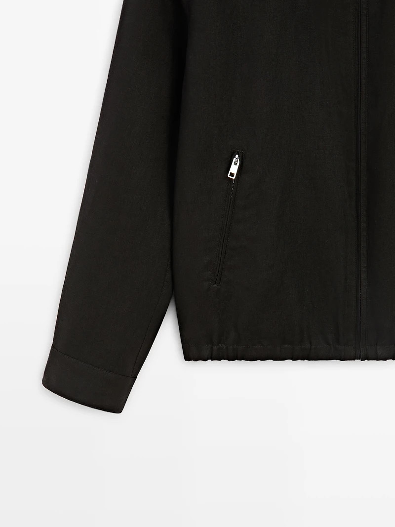 Blouson réversible lin