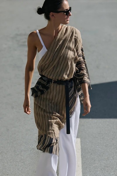 PRINTED STRIPED SCARF