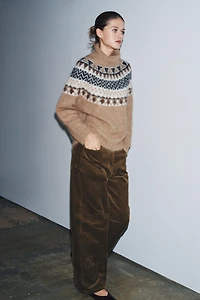 ALPACA JACQUARD JUMPER