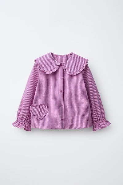 HEART STRIPED SHIRT