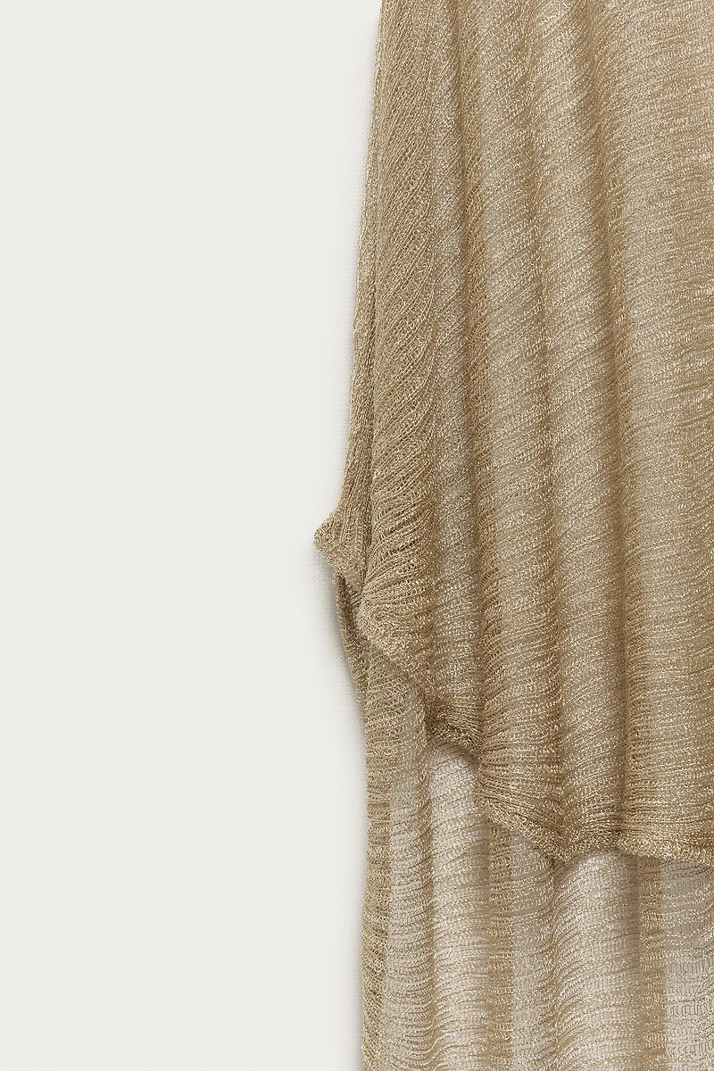 METALLIC THREAD KNIT MAXI DRESS MARISA BERENSON X ZARA