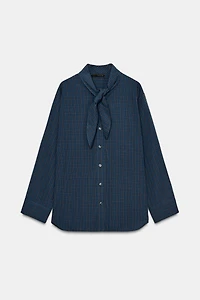 CHEMISE FOULARD À CARREAUX EN COTON