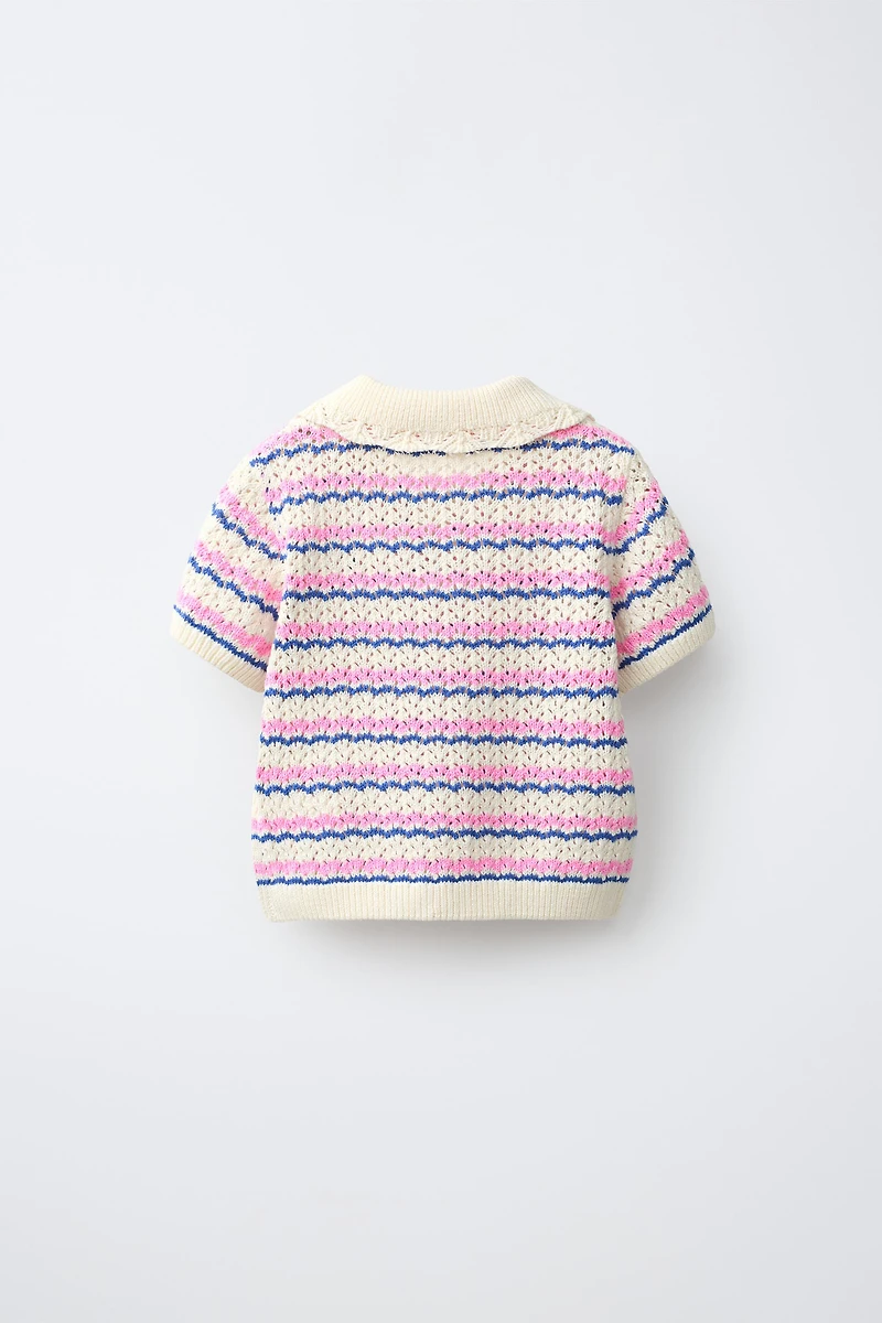 STRIPED KNIT POLO