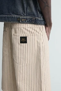 PINSTRIPE RELAXED FIT JORTS