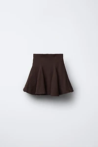 RIBBED RUFFLE SKORT