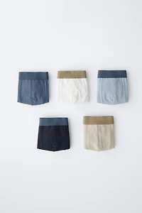 6-14 ANS/ LOT DE CINQ BOXERS UNIS