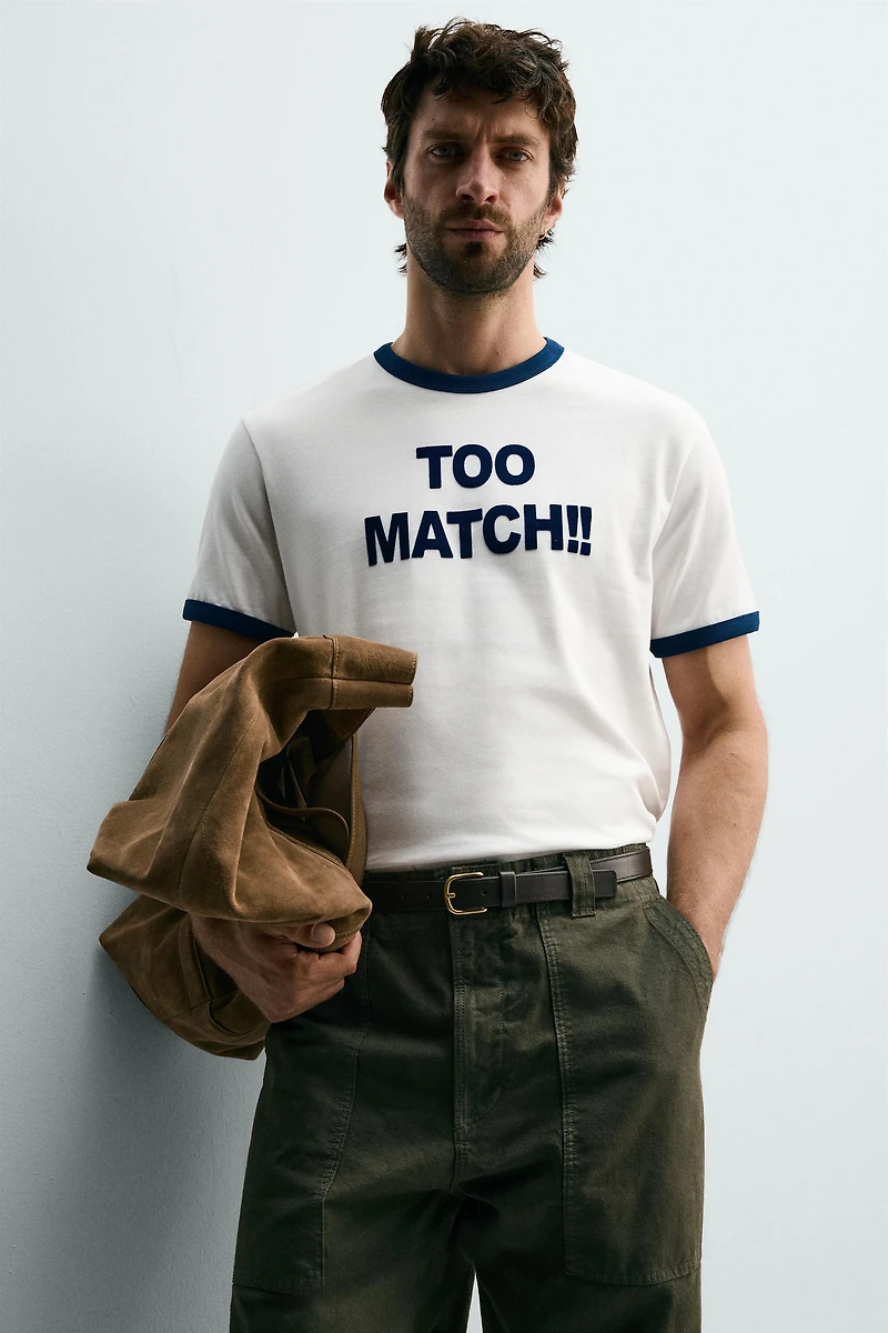 TEXT RINGER T-SHIRT