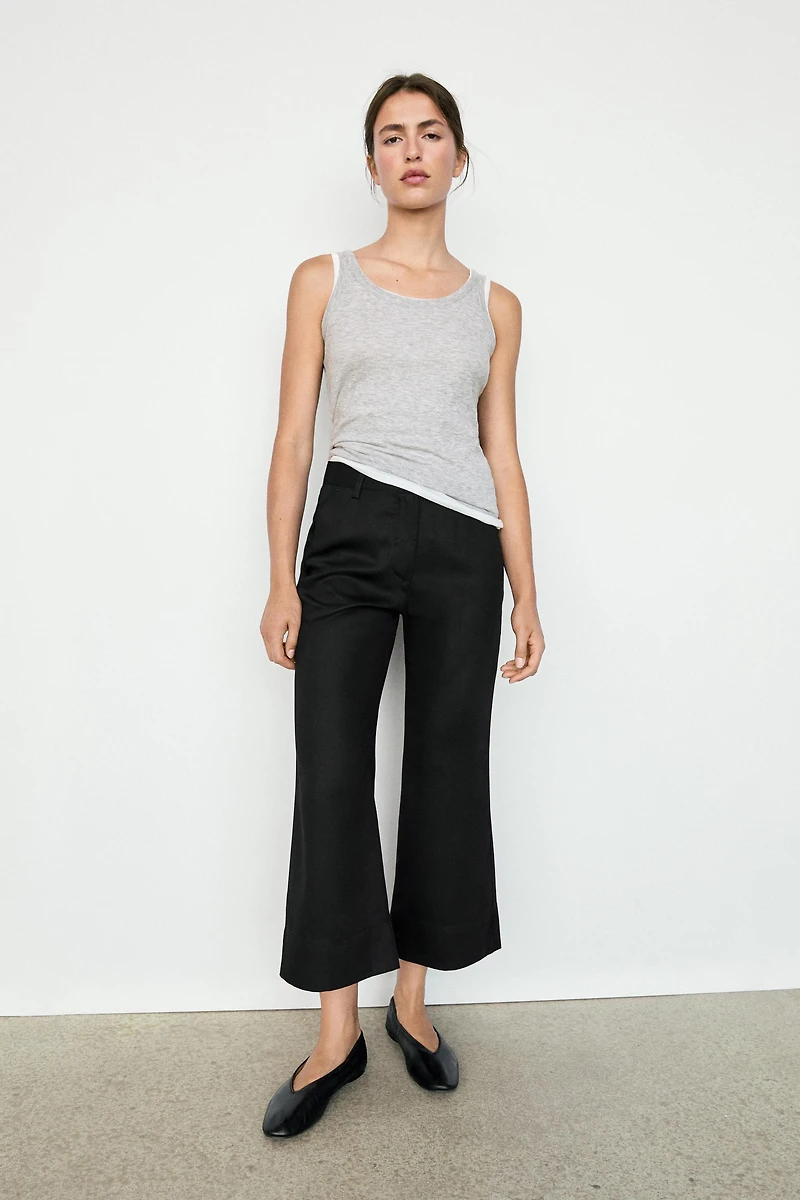 Cropped flare pants