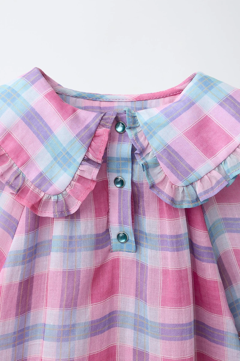 PLAID PETER PAN COLLAR DRESS