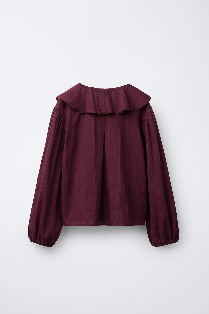 ROMANTIC RUFFLED COLLAR SHIRT