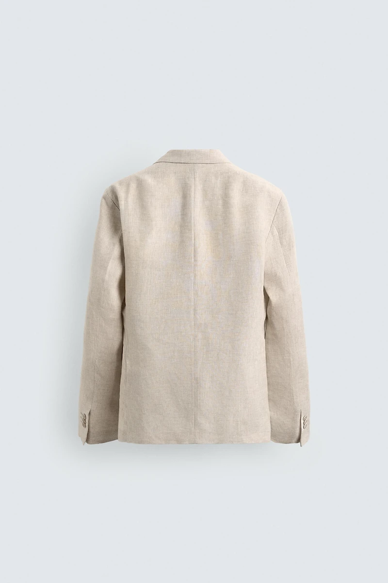 VESTE À BOUTONNAGE CROISÉ 100 % LIN