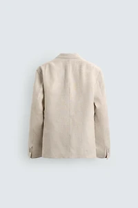 VESTE À BOUTONNAGE CROISÉ 100 % LIN