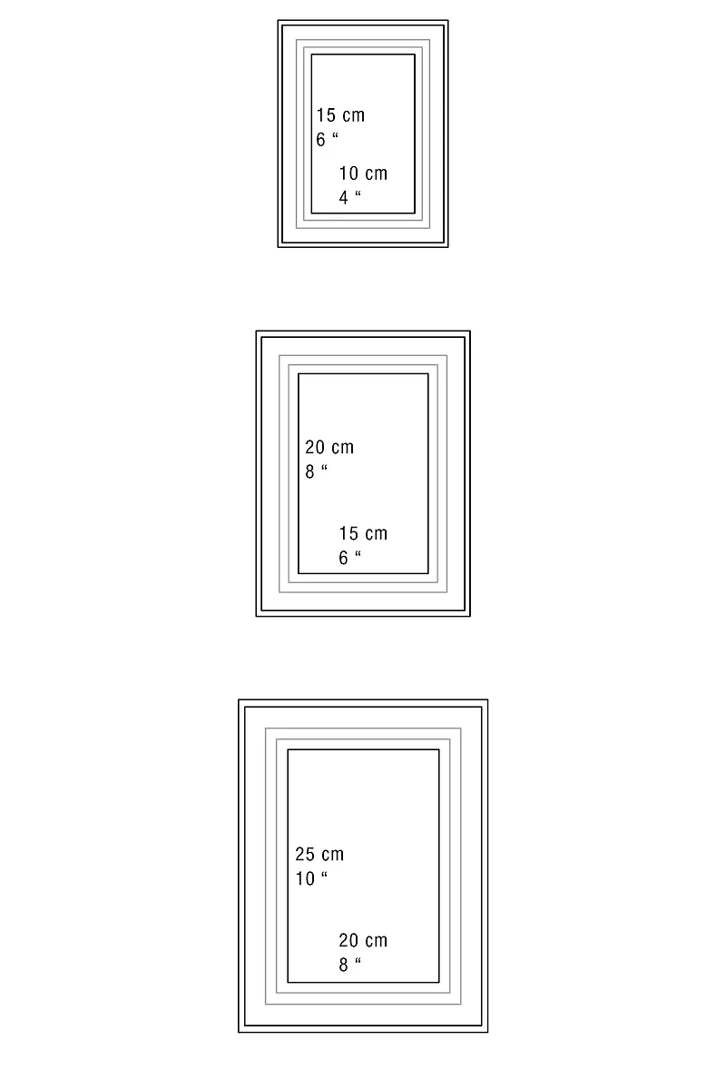 METAL PICTURE FRAME WITH STEPPED MAT