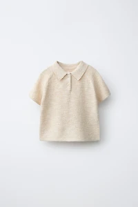 PULL POLO EN MAILLE TEXTURÉE