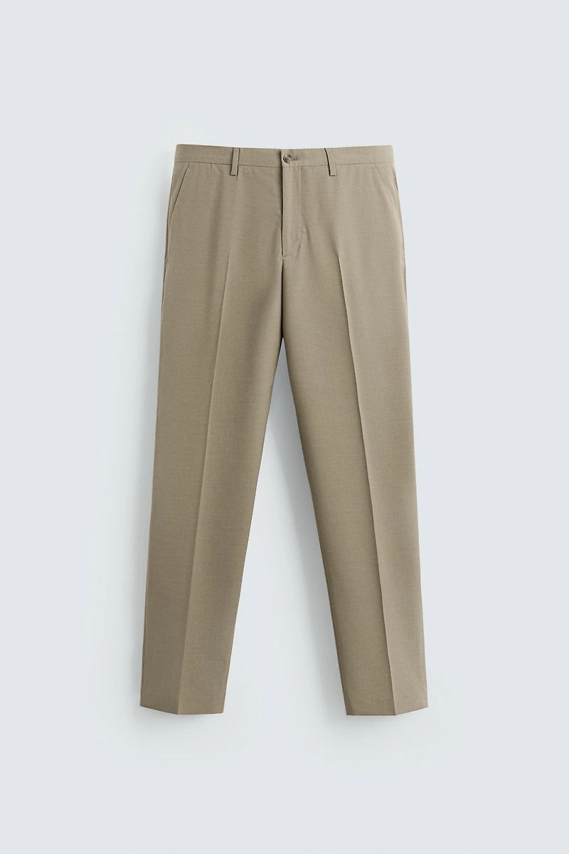 TEXTURED SUIT PANTS