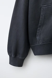 SWEAT ZIPPÉ EN MOLLETON