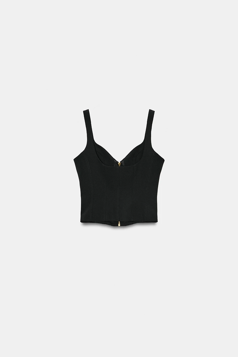 ZIPPER CORSET TOP