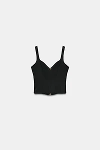 ZIPPER CORSET TOP