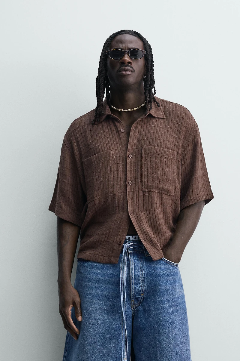 RELAXED FIT TEXTURED SHIRT