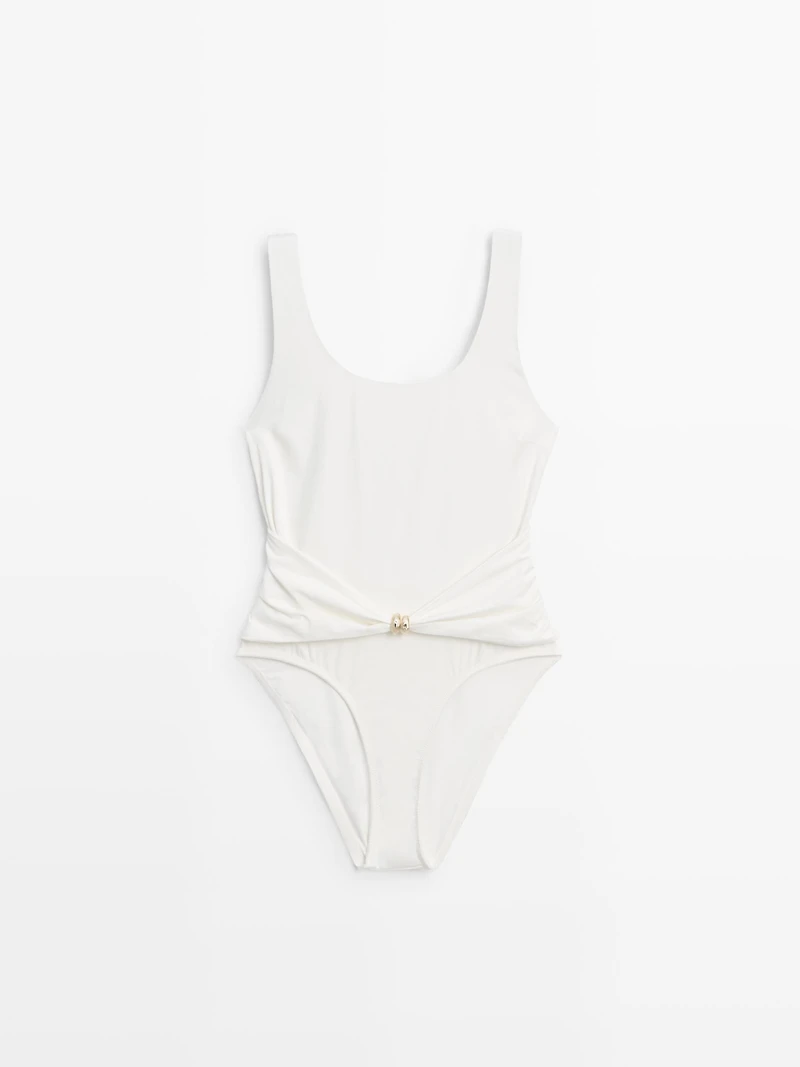Swimsuit with rhinestone detail