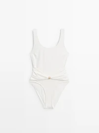 Swimsuit with rhinestone detail