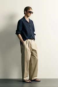 TEXTURED RELAXED FIT SHIRT WITH FROG FASTENINGS