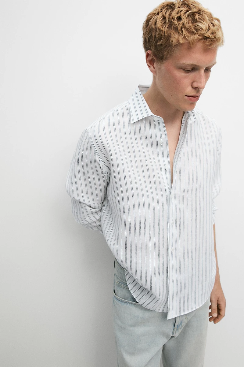 100% linen regular fit shirt