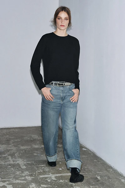 EXTRA SOFT LONG SLEEVE 100% WOOL SWEATER