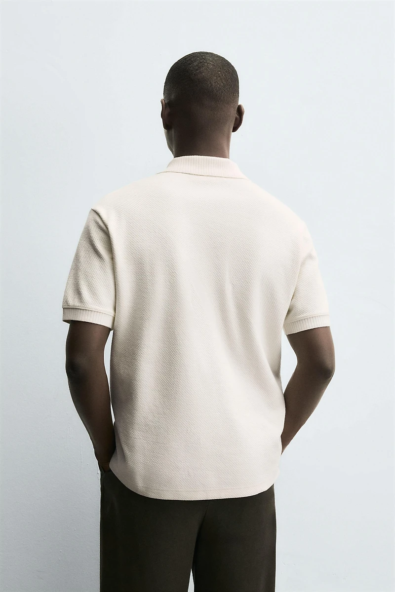 POLO REGULAR FIT STRUCTURÉ