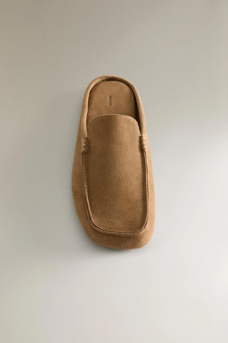 LEATHER MULE LOAFERS