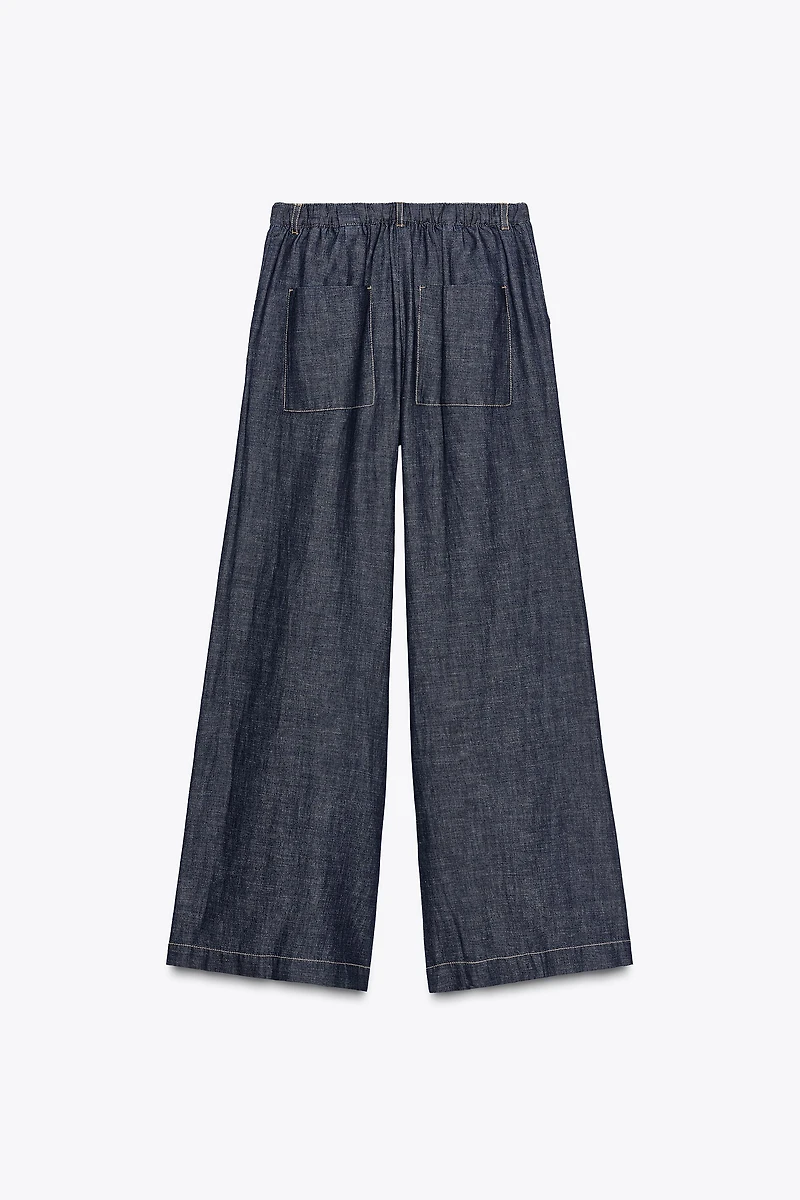 WIDE LEG LINEN PANTS