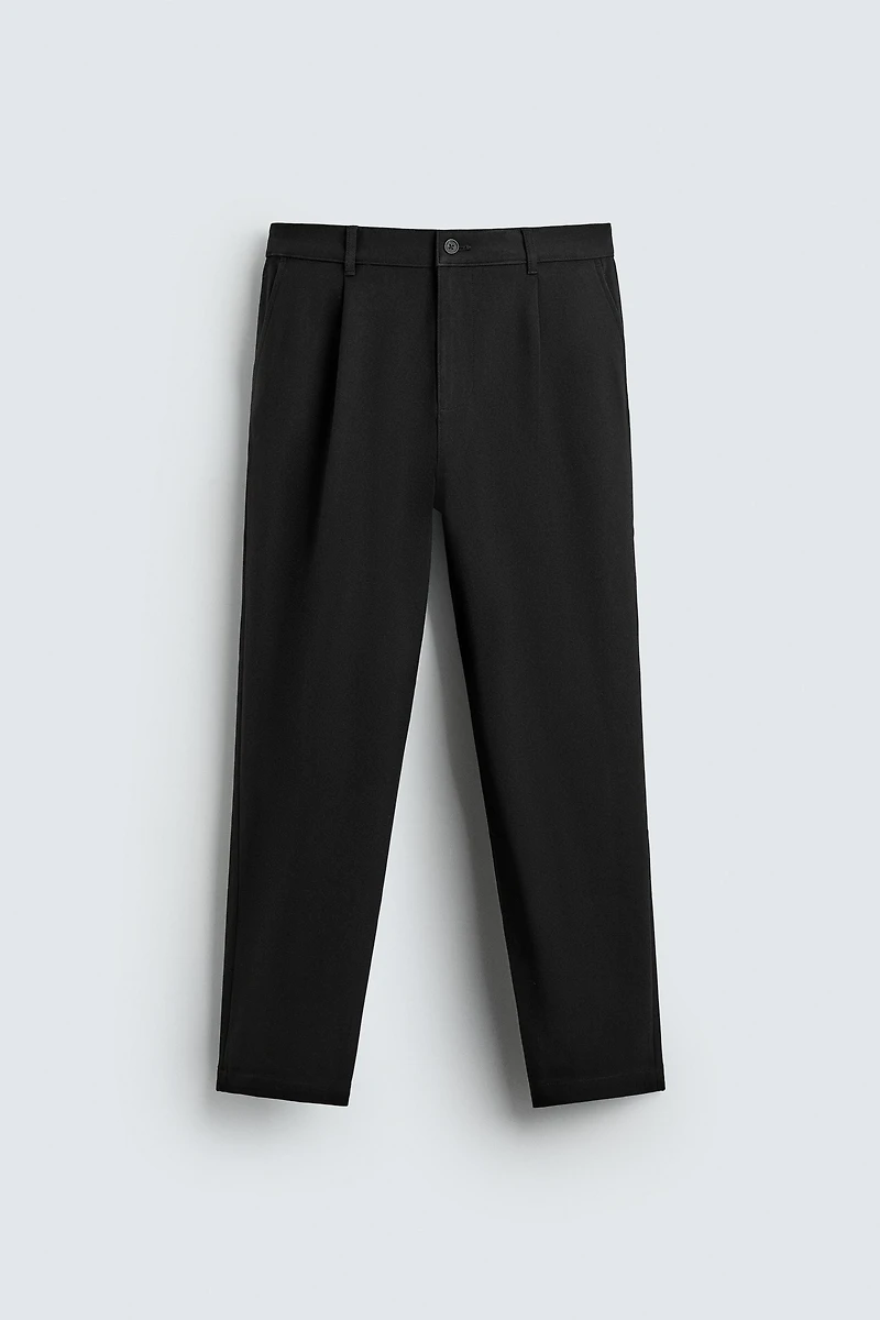 STRAIGHT FIT STRETCH PANTS