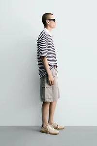 EMBROIDERED STRIPED JACQUARD POLO