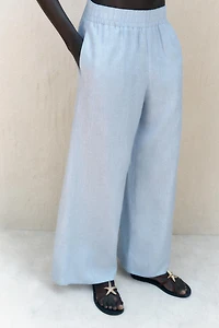 WIDE LINEN PANTS