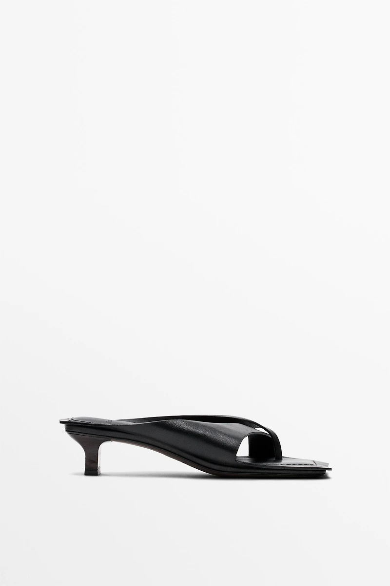 Leather heeled sandals - STUDIO