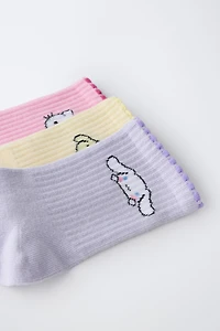 THREE-PACK OF HELLO KITTY AND FRIENDS © SANRIO MID-CALF SOCKS