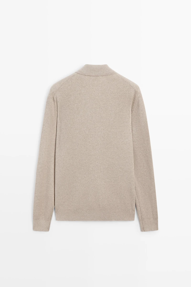 100% cotton knit pocket cardigan