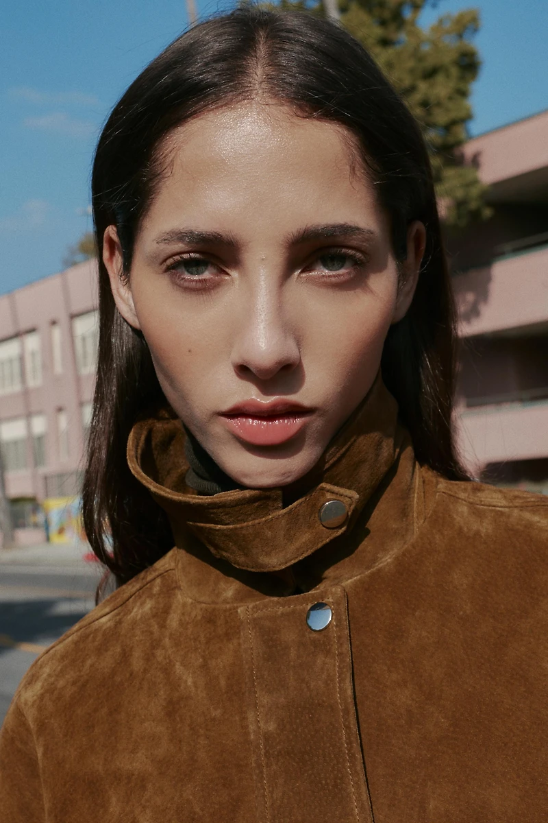 100% LEATHER BOMBER JACKET