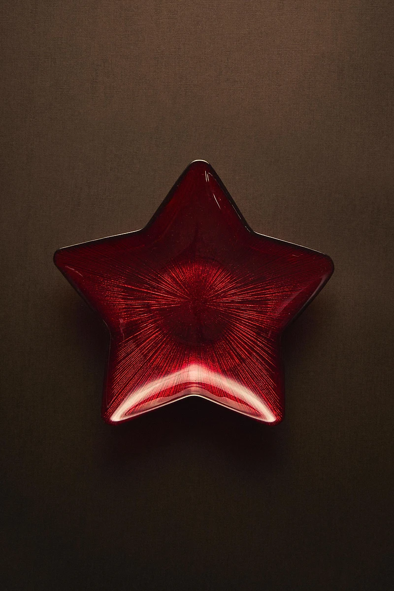 CHRISTMAS STAR GLASS BOWL