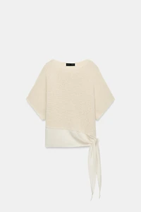 COMBINED KNIT TIE TOP