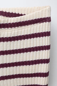 RIBBED FLARE LEGGINGS AND T-SHIRT SET