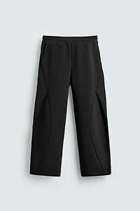 PANTALON BALLOON FIT EFFET NÉOPRÈNE PLISSÉ