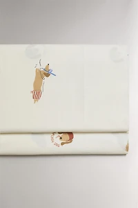 REVERSIBLE KIDS' DOG FLAT SHEET