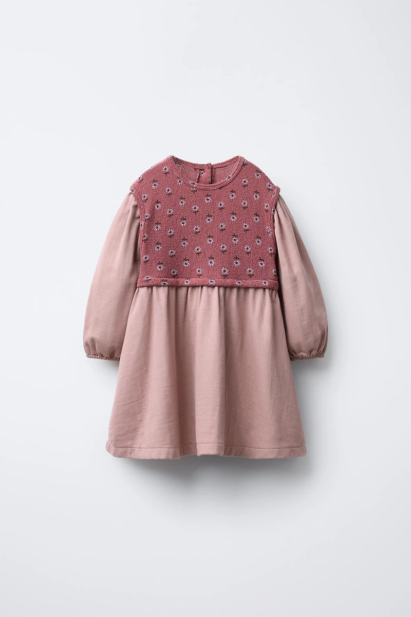 COMBINATION PRINTED DRESS