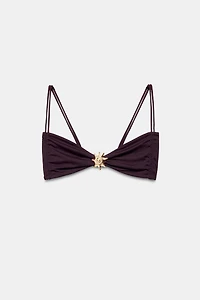 SHELL RUCHED BIKINI TOP
