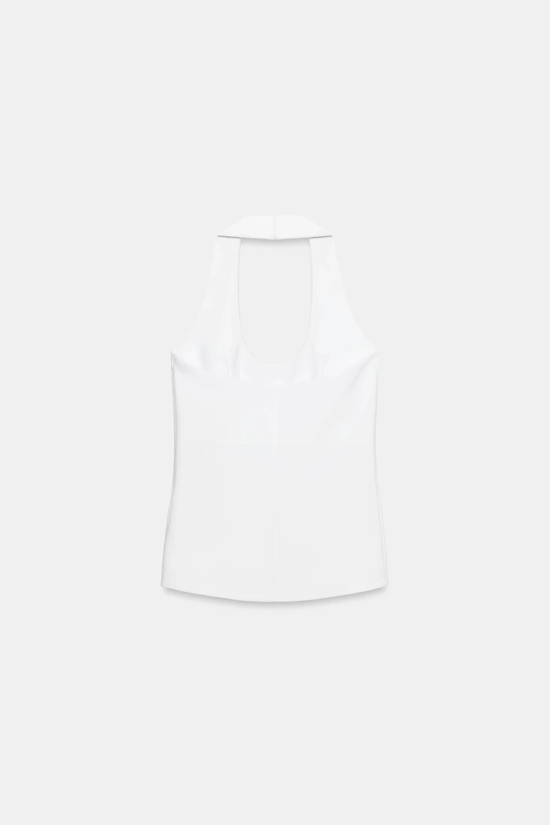 TOP HALTER EN CRÊPE